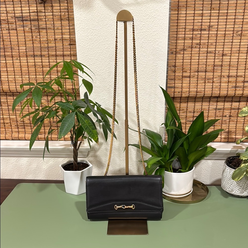 Celine Black and Gold Clutch with Chain Strap - Picture 4 of 15